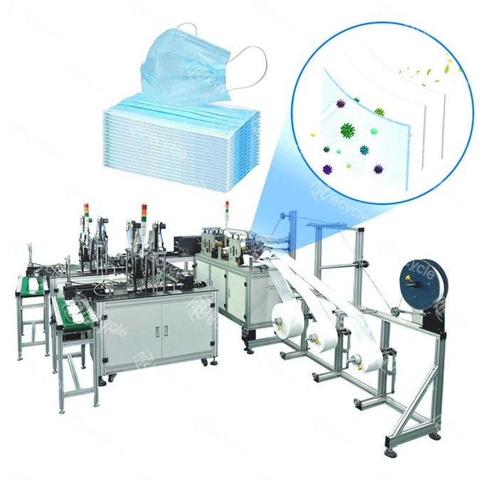 Mascarilla médica completamente automática de soldadura que hace la máquina 0